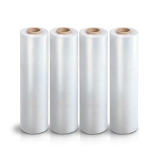 Stretch Film Clear 18"x1200ft 60 Gauge 4 Pack Heavy Duty Wrap for Packing
