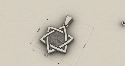 maßgefertigte 3,5" große Davidstern Galerie Rückseite Silber .925 - Bild 4 von 4