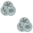 2 stücke 3d silikon kuchenform meer tierform seastar seahorse muscheln