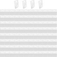 100 PCS Adhesive Picture Hangers, Foam Board Hanger, Plastic Frame Hooks, No Nai