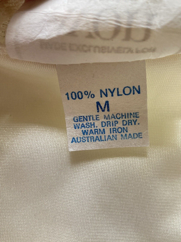 Vtg 70s Avon by Kayser Sz M 10-12 Quilted Satin Bed Jacket Lace Trim Crop Cream - Picture 11 of 12