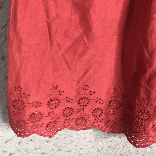 Polo Ralph Lauren Top Girls 7 Burgundy Boho Pleated Eyelet Preppy Classic - Picture 16 of 17