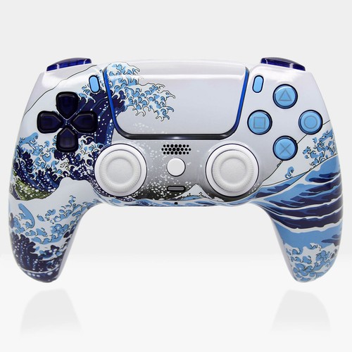 Kanagawa Great Wave PS5 Controller Killscreen Esports PlayStation 5 DualSense - Picture 1 of 9