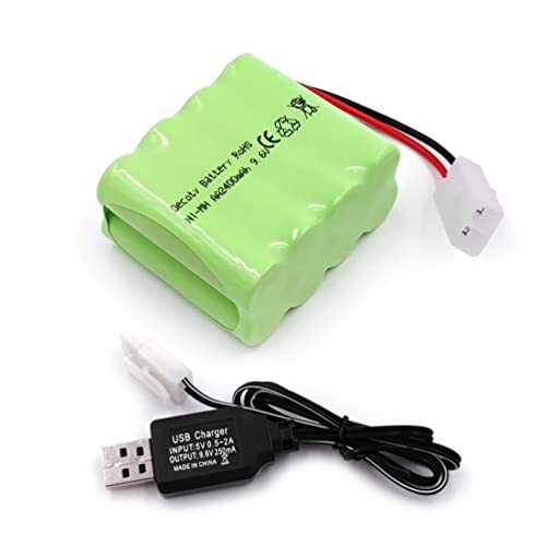 ® 9,6 V Akkupack, 2400mAh wiederaufladbarer Ni-MH AA Akku mit - Bild 1 von 5