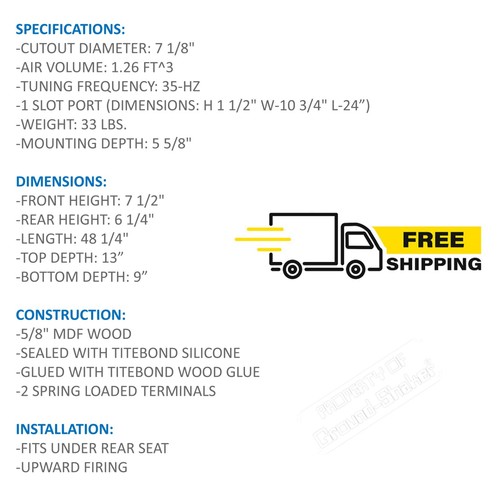 Honda Ridgeline Crew-Cab 2006-2024 Dual & Single Sealed Subwoofer Enclosure - Picture 23 of 143