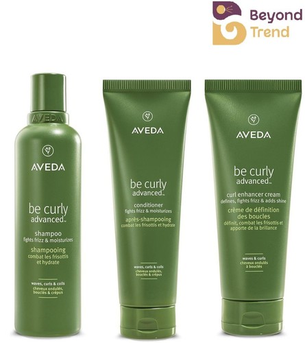 Aveda BE CURLY Shampoo & Conditioner & Curl Enhancer Cream 3.4 Oz Trio Pack New - Picture 1 of 7