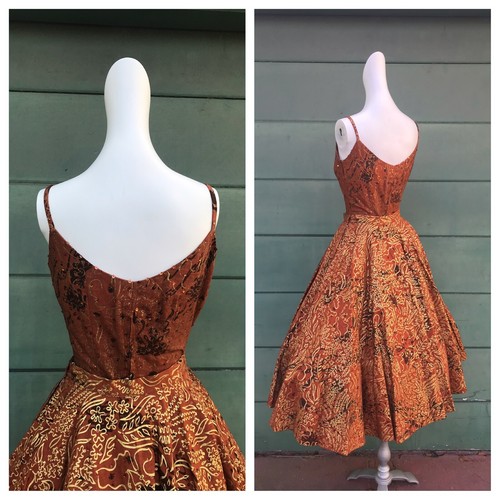 Maya De Mexico 1950’s Vintage 50s Mexican Sequined Circle Skirt Dress Top XS S - Picture 4 of 12