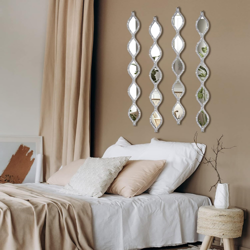 Teardrop Mirror Wall Decor Decorative Mirror Rustic Crush Diamond Mirrors Wall F - Picture 5 of 7
