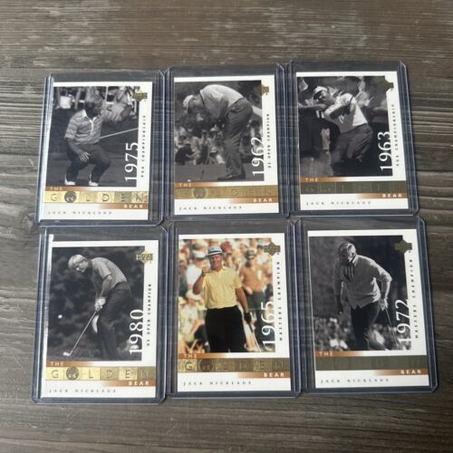 Lot Of 6 2001 UPPER DECK GOLF CARDS Jack Nicklaus The Golden Bear