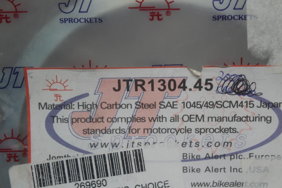 1999 HONDA CBR900RR JT SPROCKETS REAR BACK SPROCKET JTR1304.45 (NEW)  - Изображение 2 из 4