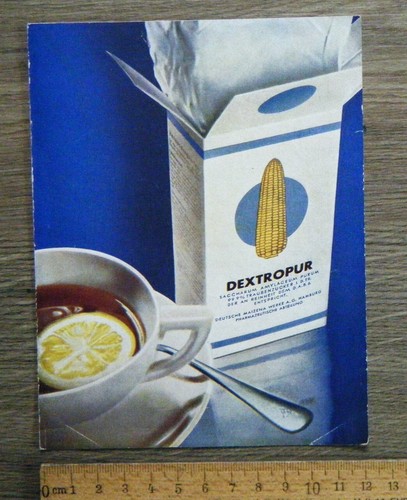 Werbeblatt Dextropur Maizena Werke Hamburg um 1940