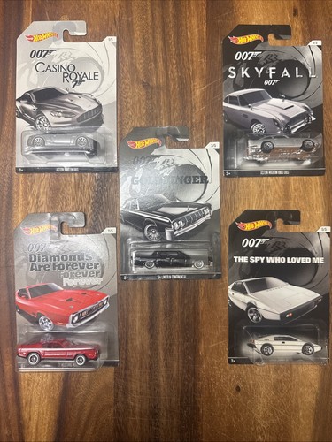 Hotwheels 2014 James Bond 007 Complete Collection Lot Of 5 SEALED - Picture 1 of 9