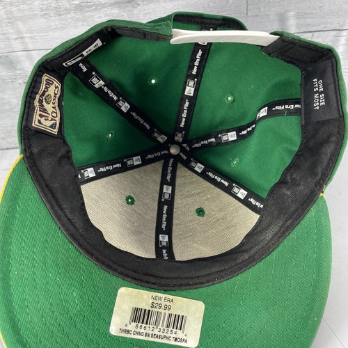 Seattle Supersonics Hat Men Green Yellow 9Fifty New Era NBA Snap Back Cap - Picture 7 of 10