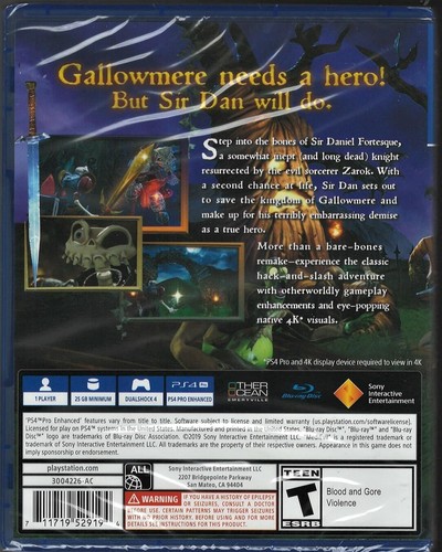 MediEvil PS4 (nuovo sigillato in fabbrica versione USA) PlayStation 4, PlayStation 4 - Foto 2 di 2