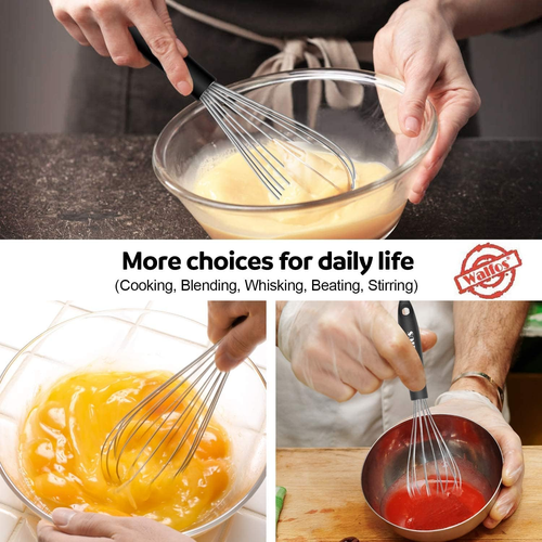 Stainless Steel Wire Whisk Set - 3 Packs Balloon Whisk, Thick Wire Wisk & Strong - Picture 8 of 12