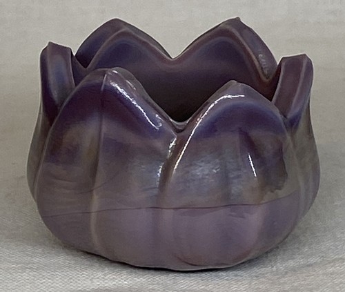 Summit Art Glass Lotus Salt Dip In Purple