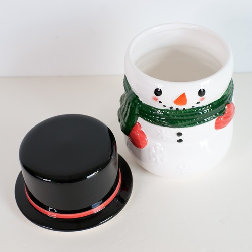 Yankee Candle Snowman Large Holder Cookie Jar 1019 J/H 1657026 NIB Retired - Picture 4 of 8