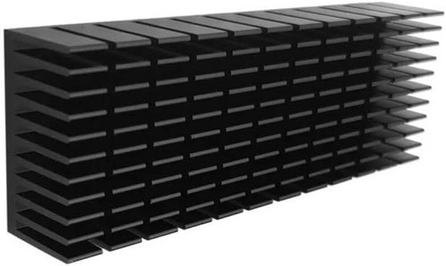 40mm Anodized Aluminum Heatsink Kit with Pre-Applied Adhesive - 3.9x1.57x0.78 in - Picture 5 of 7