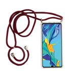 Huawei P30 Handykette Hülle mit Band Case zum umhängen mit Kordel Tasche Rot