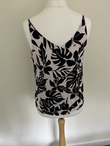 Ex-Dorothy Perkins Black & White Shoe String Top, Sizes 8-18 - Picture 4 of 4