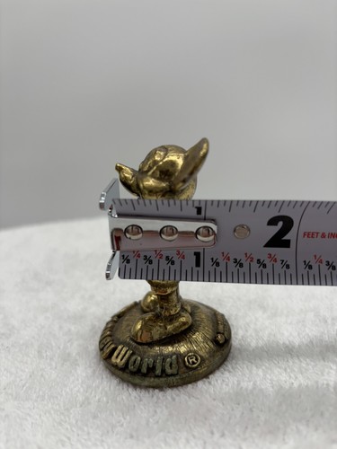 Walt Disney World Mickey Mouse Brass Paperweight Figurine Patina - Picture 10 of 11