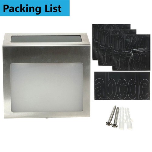 Solarbetriebene Haus Tür Nummer LED Licht Wand Plakette Türschild moderne Lampe USA - Bild 5 von 10