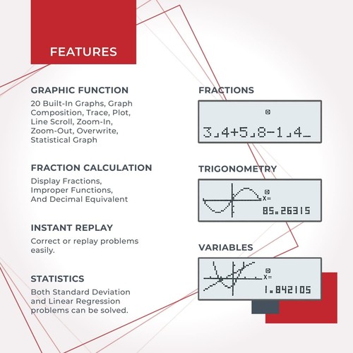 Compact CS229 Scientific Calculator with Multiple Modes & Graphing Functionality - Picture 4 of 9
