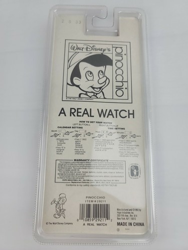 Pinocchio Real Digital Watch By Hope 1992 New (#3) - Picture 2 of 2