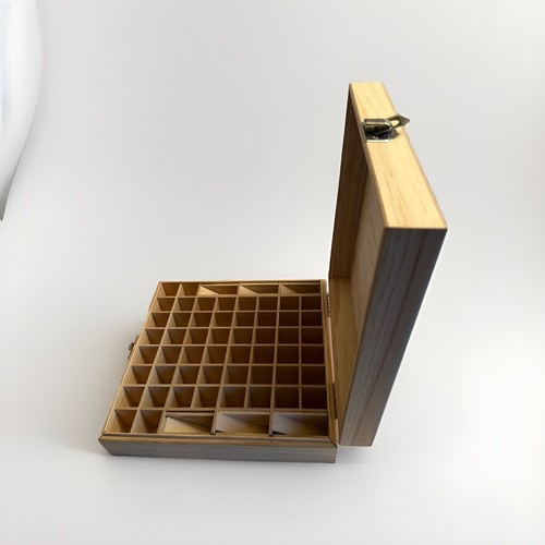 WOODEN ESSENTIAL OIL BOX By Aroma Designs Holds 52 Bottles And 6 Roll-On Empty - Bild 8 von 8