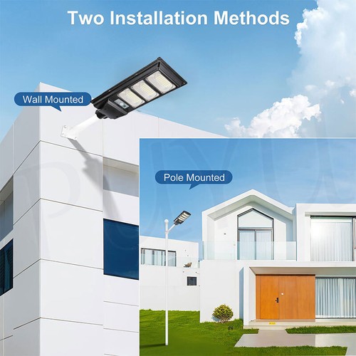 LED Street Light Solar Power with Pole Remote Control Garden Radar Sensor IP65 - Picture 9 of 19