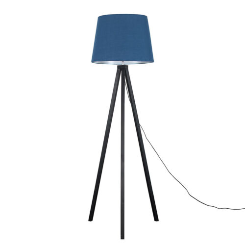 Tripod Floor Lamp Black Wood Standard Living Room Light Shade Lampshade LED Bulb - Picture 20 of 44