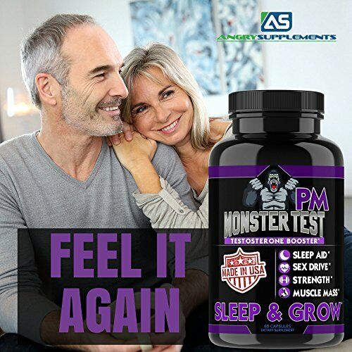 Angry Supplements MONSTER TEST PM Test Booster Men Tribulus Sleeping Pills 60ct - Picture 13 of 14
