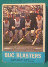 1963 Topps #18-Buc Blasters-Burgess-Stuart-Clemente-Skinner-#3573