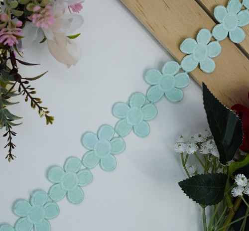 35 MM Wide 2Y Beautiful Daisy Flower Lace, Ribbon Trim Colours Sewing, Embellish - Picture 101 of 109