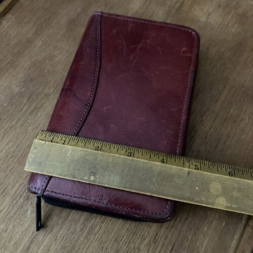 Scully Red Brown Leather Zip Around Wallet & Passport Holder - Picture 5 of 6