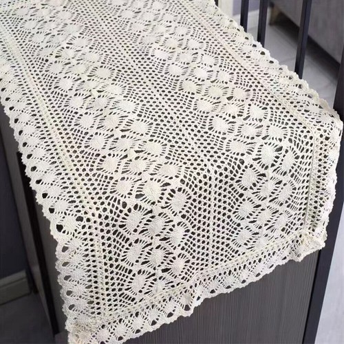 Vintage Cotton Handmade Crochet Lace Table Runner Doily Mats Wedding Party Decor - Picture 7 of 12