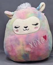LESLIE LLAMA SQUISHMALLOW TIE DYED XOXO Valentine's 2021 Edition 8”