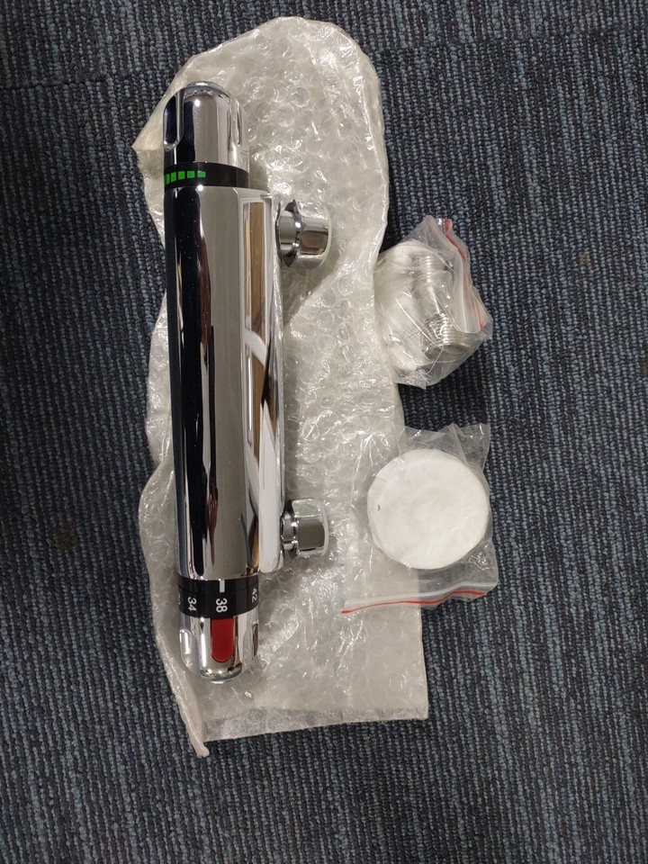 Bathroom Exposed Bar Thermostatic Shower Mixer Valve Tap Chrome 1/2