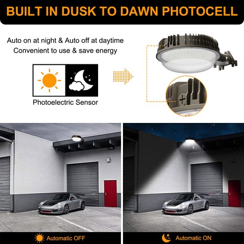 100W LED Barn Light Dusk to Dawn 12,000LM Outdoor Yard Security Area Light 5000K - Bild 9 von 12