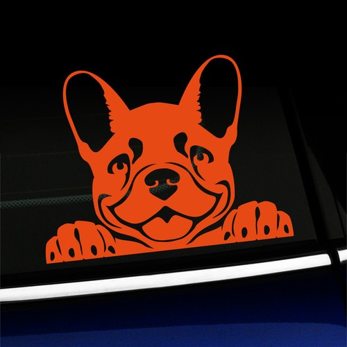 Peeking Frenchy - Cute French Bulldog Sticker Decal - You choose the color - Foto 10 di 26