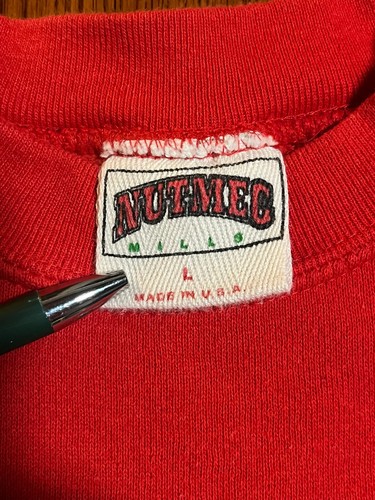 Vintage Chicago Blackhawks Sweatshirt Crewneck Red Nutmeg Mills 1989 Youth L - Picture 4 of 9