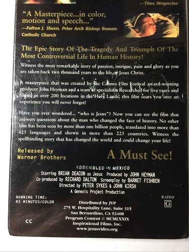 2 JESUS: Sein Leben, Biografie (A&E) & JESUS von Warner Brothers VHS - Bild 5 von 7