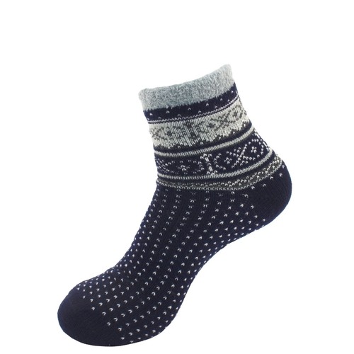 Double Layer Thick Soft Warm Fuzzy Home Cabin Crew Ankle Socks, 1 Pair - Picture 43 of 72