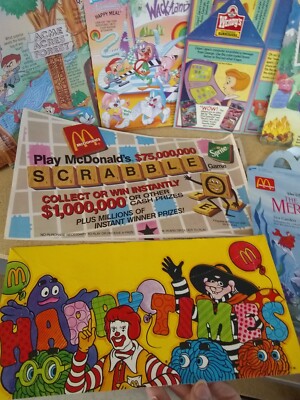 Vintage Lot 22 different McDonald's Happy Meal Boxes 80s
