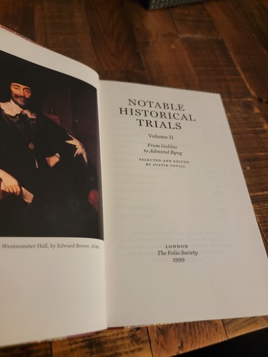 "Notable Historical Trials" 4 Volume Set by Folio Society 1999 in Slipcase - Picture 9 of 15