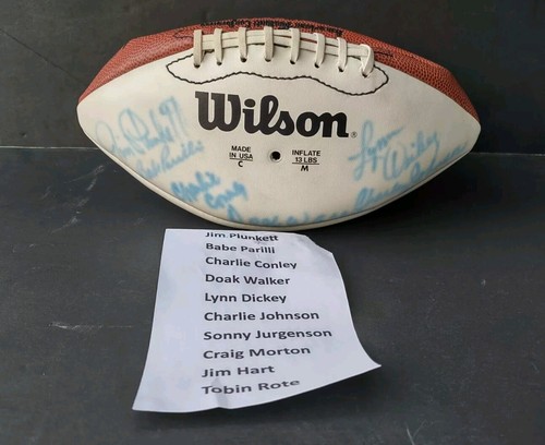 10 Players Signed Autographed NFL Wilson Football - Jim Plunkett & Others - Picture 7 of 7