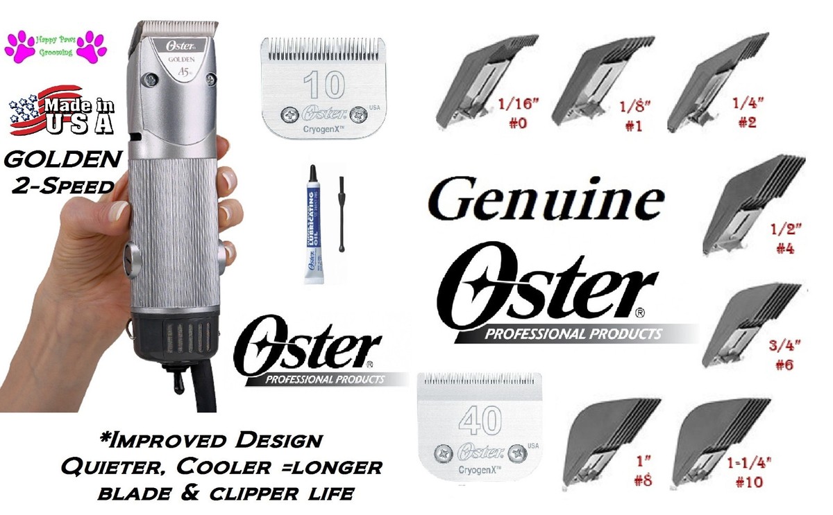 Oster GOLDEN A5 HEAVY DUTY 2 Speed CLIPPER&10,40 blade&7