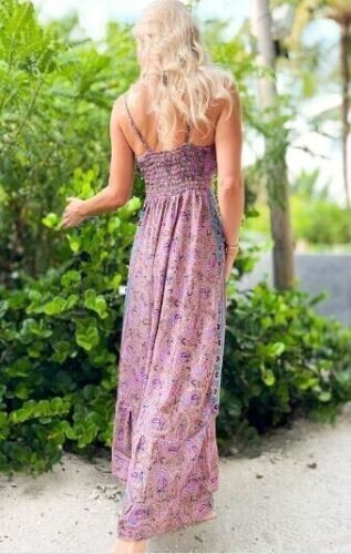 Abito donna estivo sera indiano sari seta lungo maxi bohemien 10 pezzi vestito magico - Foto 5 di 6