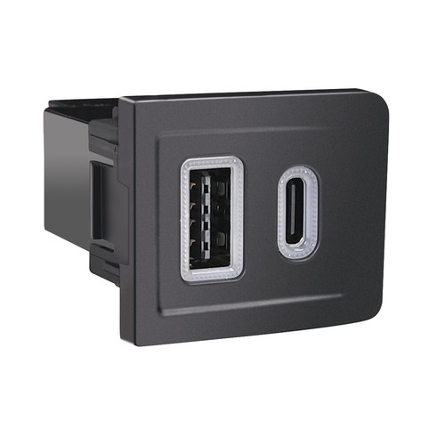 For VW Multivan T5 2003-15 Car Dual USB PD+QC3.0 Charger Socket Socket Red Light - Picture 11 of 11