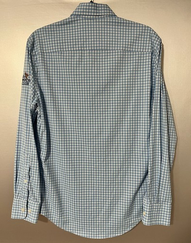 Peter Millar Summer Comfort Button Men S Shirt Plaid Blue Golf Old Edwards Club - Bild 2 von 5